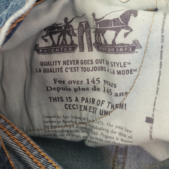 Levi's 505 Men's Straight Jeans Classic Blue Denim W30 L32 Relaxed Fit B48 - Picture 5 of 10